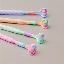 Load image into Gallery viewer, Trio toothbrush, manual toothbrush, close up view 
