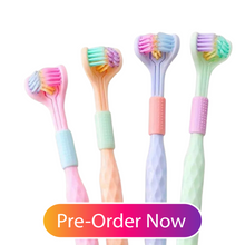 Load image into Gallery viewer, Trio toothbrush, manual toothbrush, front view 
